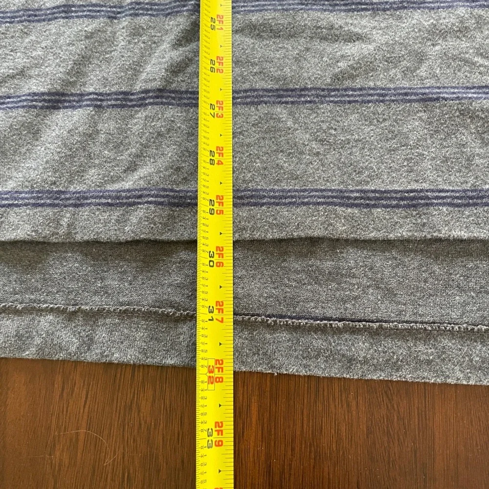 Polo Ralph Lauren Polo Shirt Mens XL Grey Striped Long Sleeve Cotton Preppy